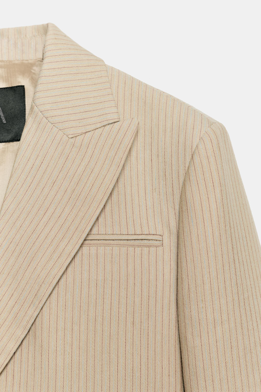 BLAZER CROPPED RAYAS ZW COLLECTION / Beige - Zara фото 9