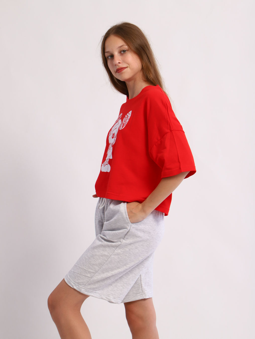 Футболка "Микки" красный