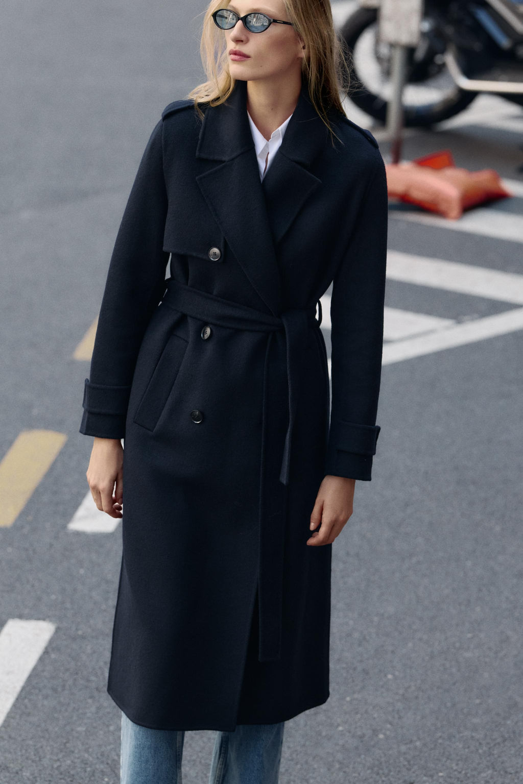 WOOL COAT WITH BELT - Zara фото 2