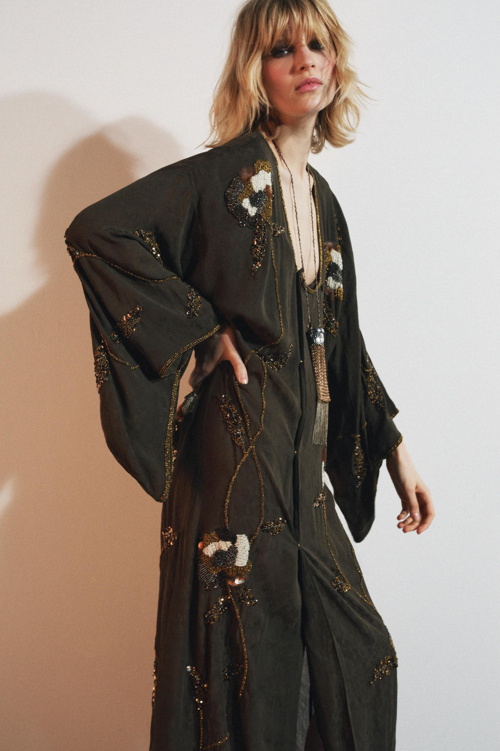 LIMITED EDITION JACQUARD EMBROIDERED BEADED DRESS - Zara фото 3