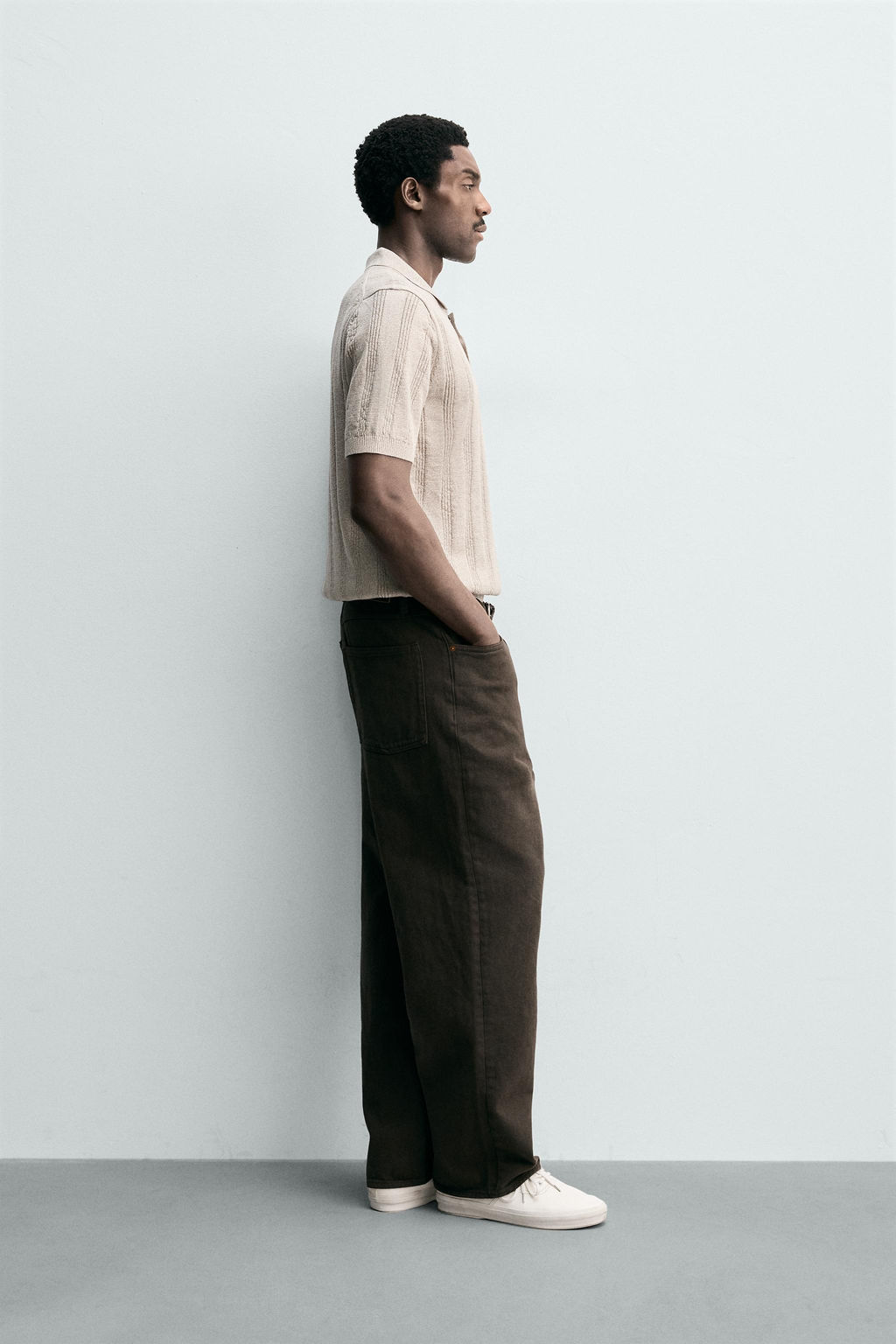 POLO PUNTO REGULAR FIT ESTRUCTURA / Crudo / Beige - Zara фото 4