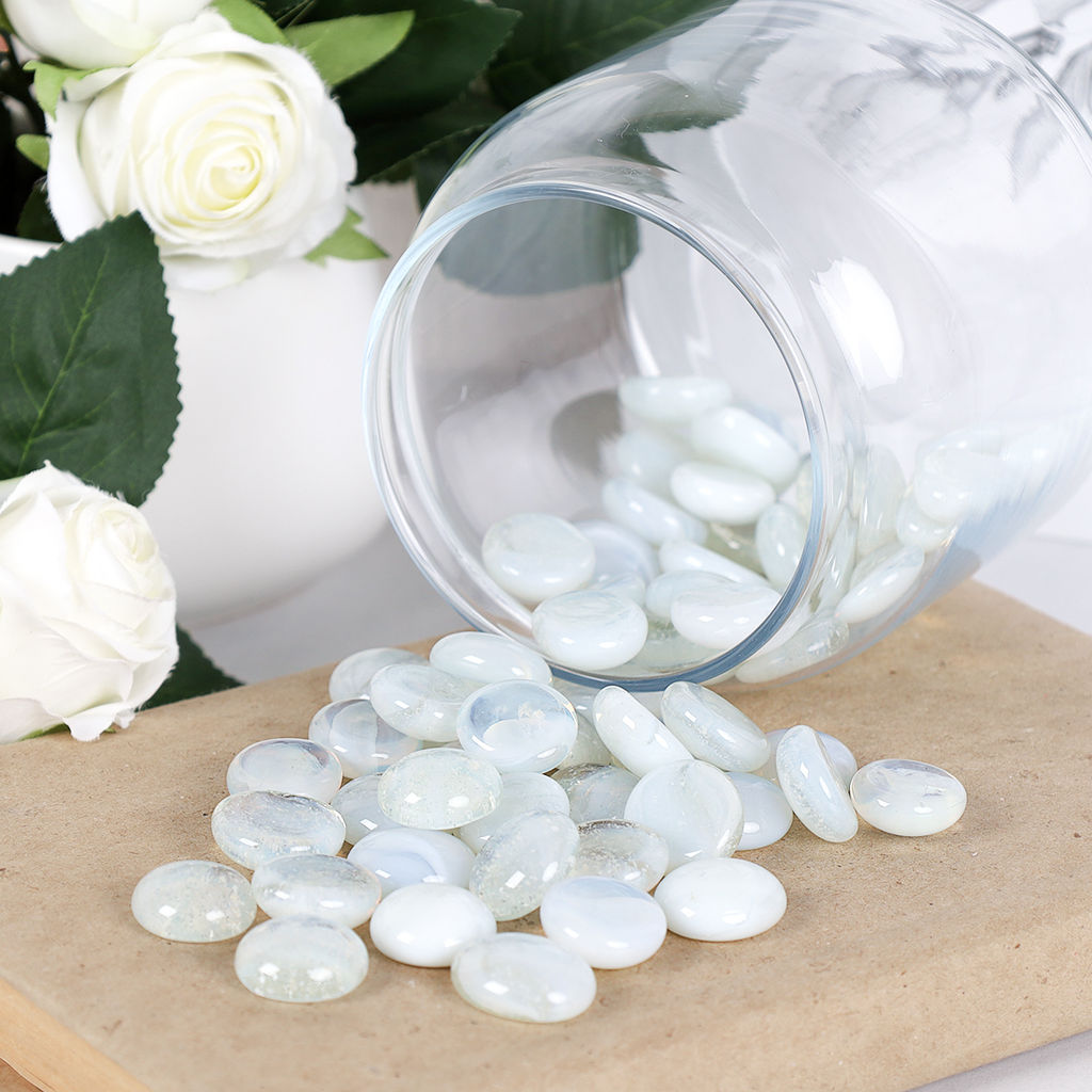 Декоративные камни 250г / 7-219 /уп 100/ белый со стеклом / 711819 - ГалеонТрейд фото 8