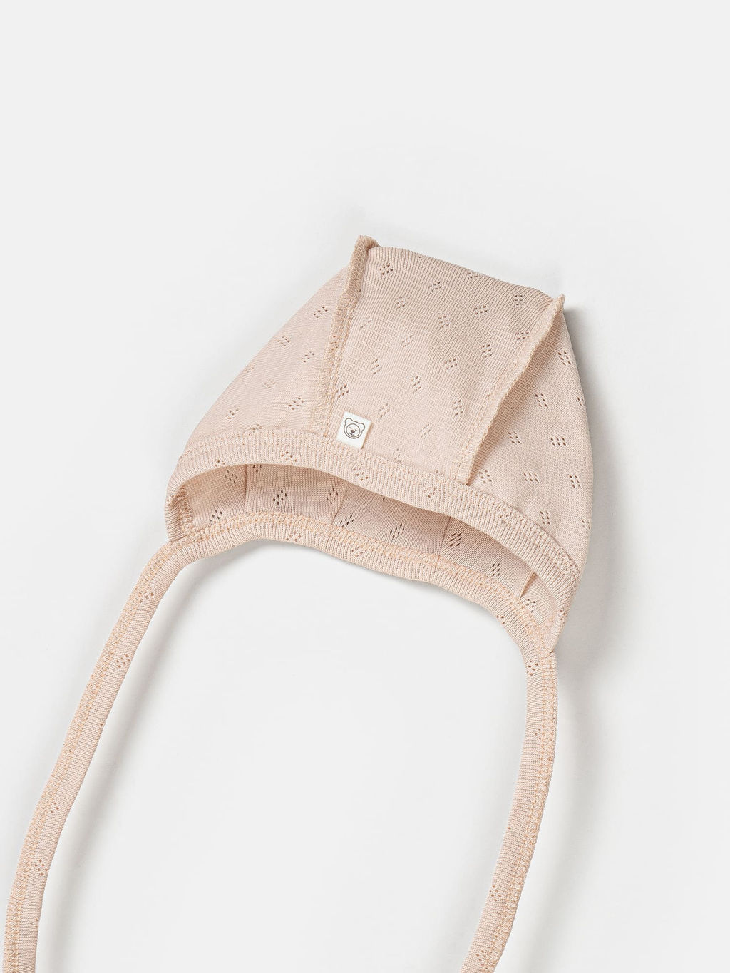 Чепчик Нюд из ажурного хлопка 0+ - Bungly фото 4