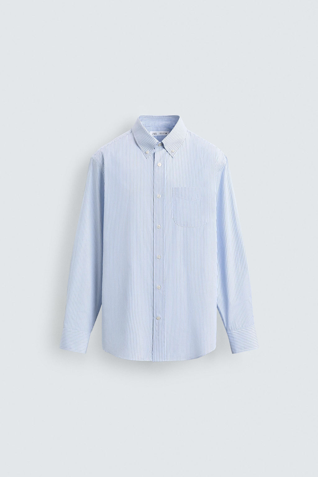 Рубашка Zara CAMISA ESTRUCTURA RAYAS в полоску