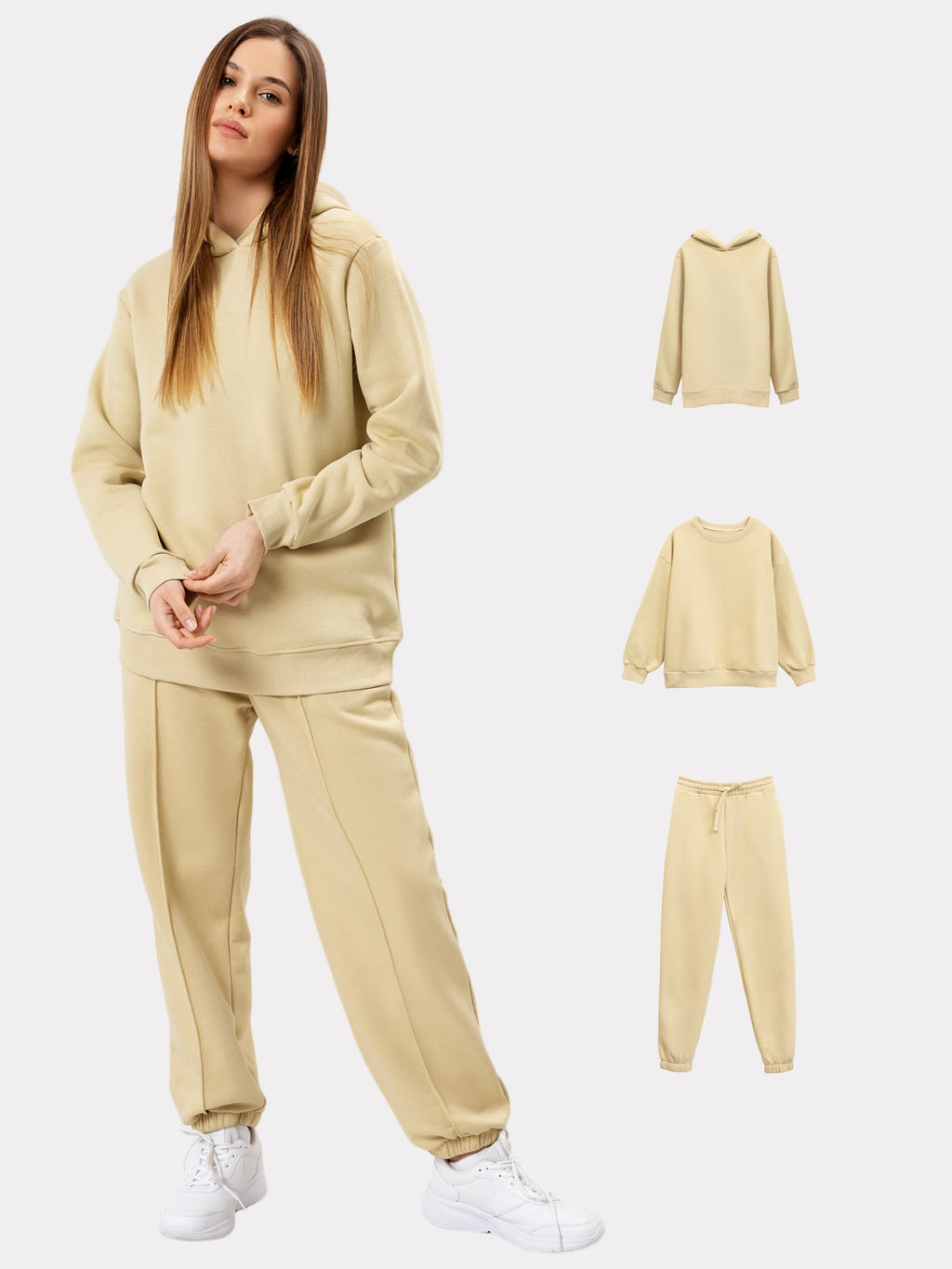 Утепленные джоггеры свободного силуэта в оттенке горчица - Mark formelle фото 3