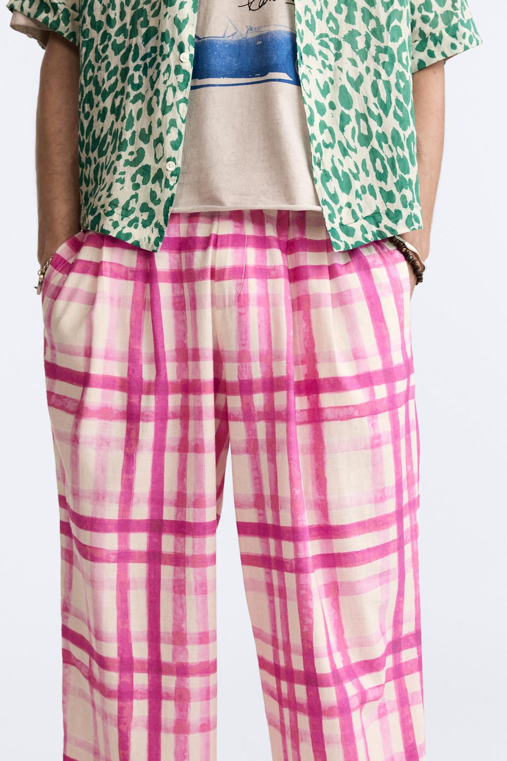 CHECK PRINT TROUSERS - LIMITED EDITION - Zara фото 5