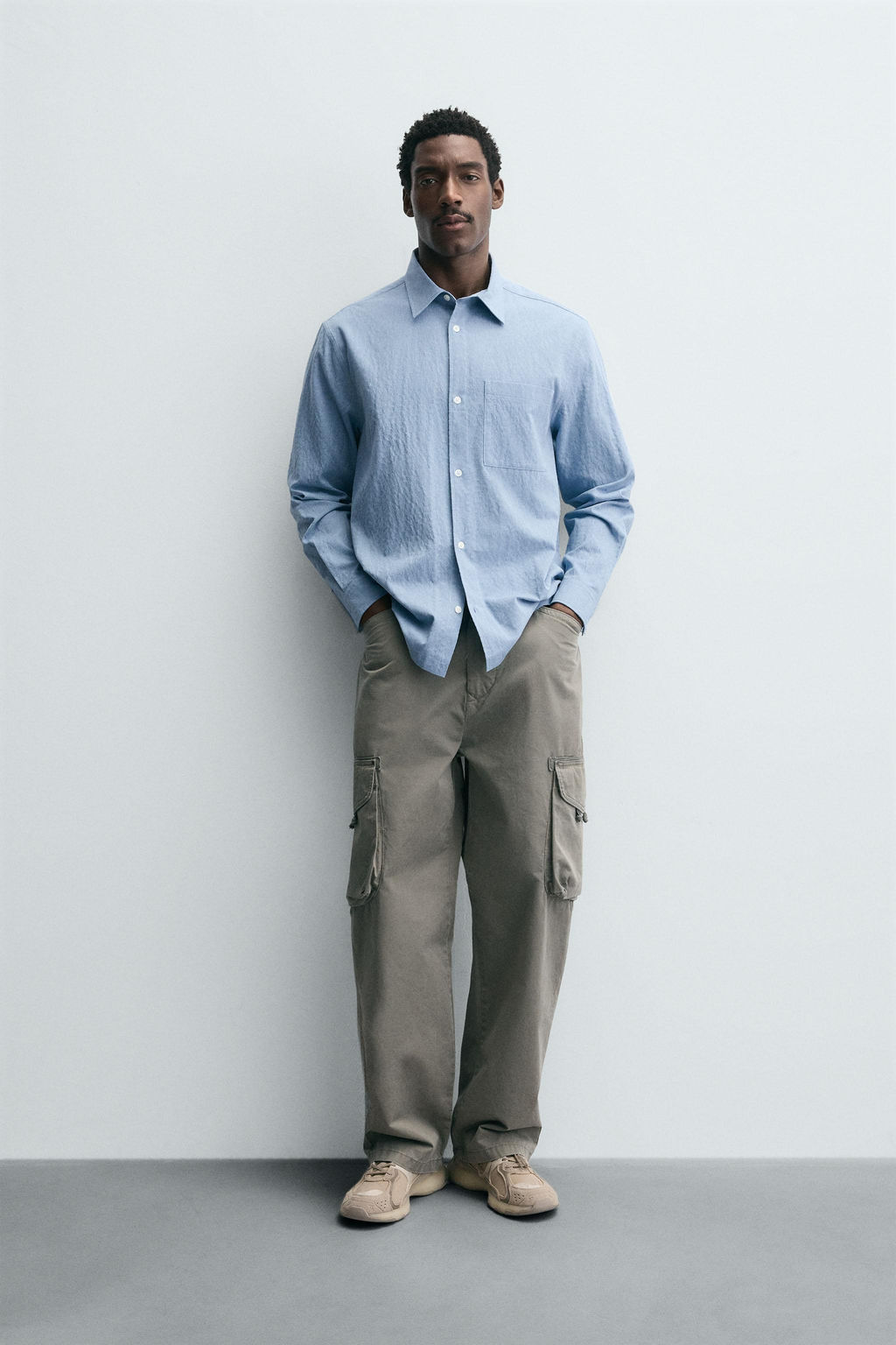 TEXTURED SHIRT WITH POCKET