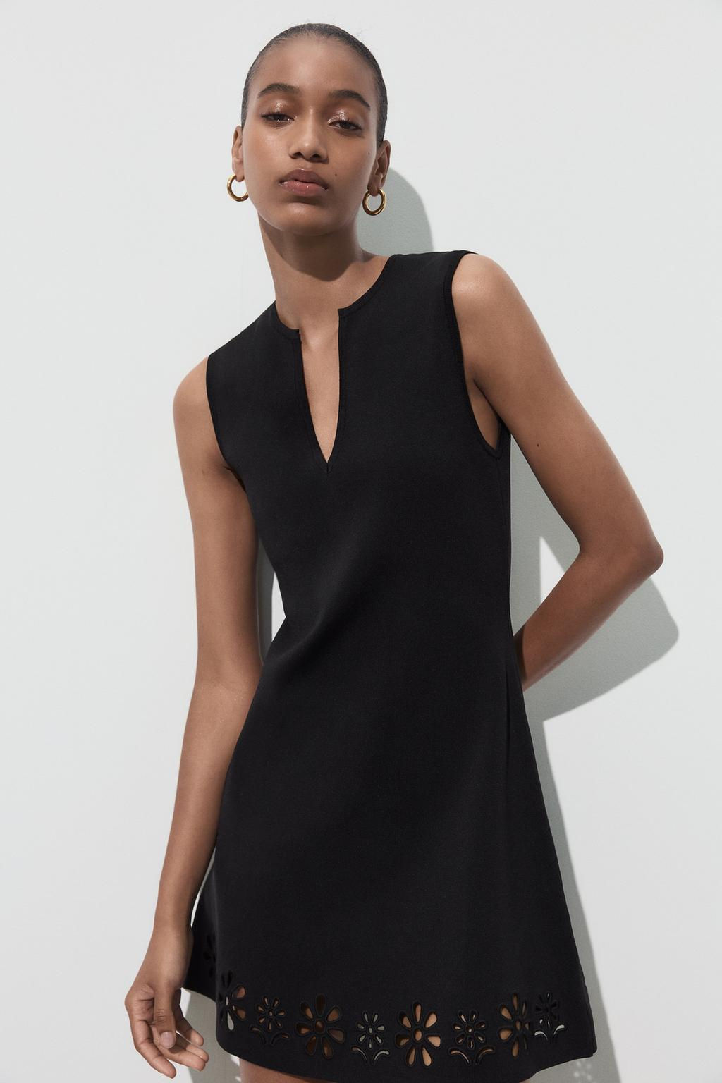 CUTWORK EMBROIDERY KNIT DRESS - Zara фото 4