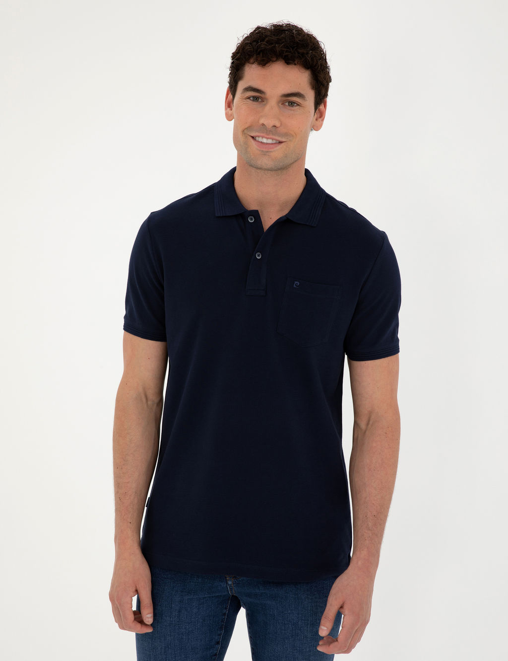 Lacivert Regular Fit Basic Ti__rt