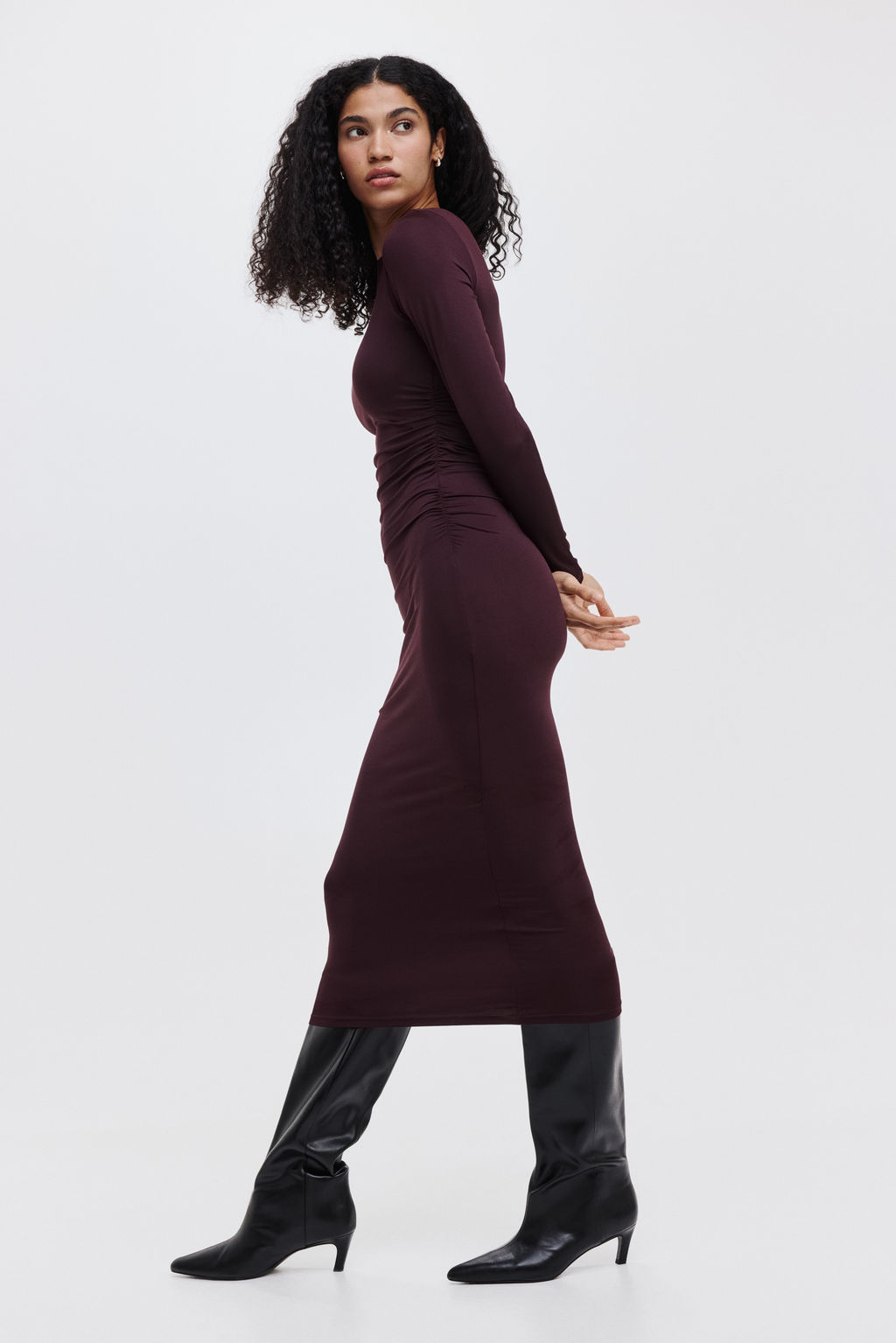 Vestido ajustado con dise?o drapeado - H&m фото 4