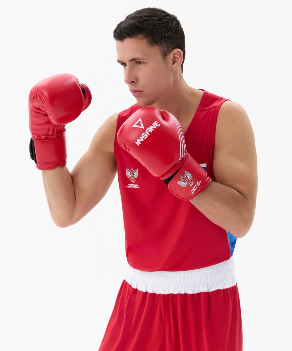 Перчатки боксерские INSANE RBF IN25-BG700, красный, 12 oz  фото 6