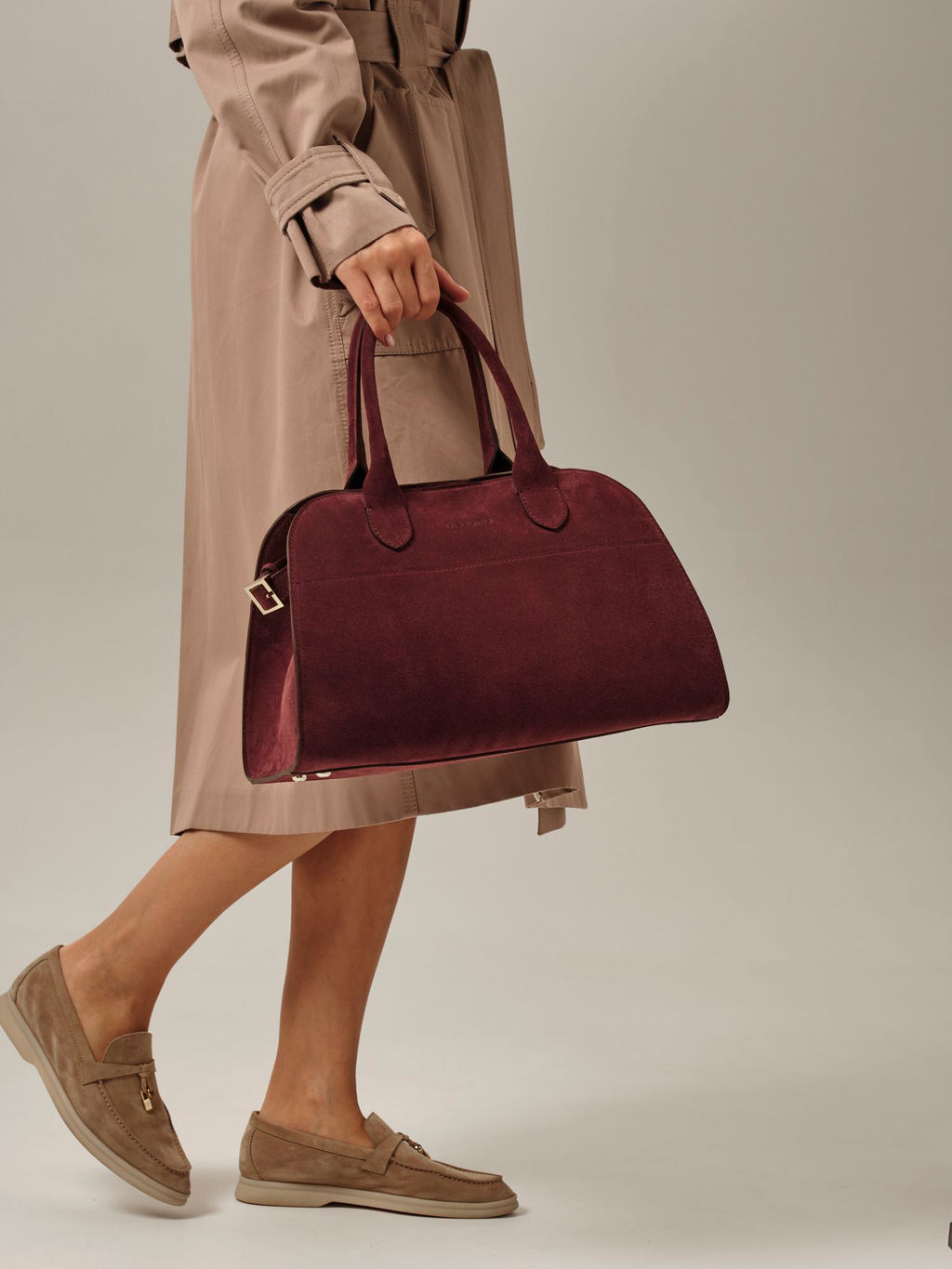 Замшевая сумка Deboro 31092 махагон