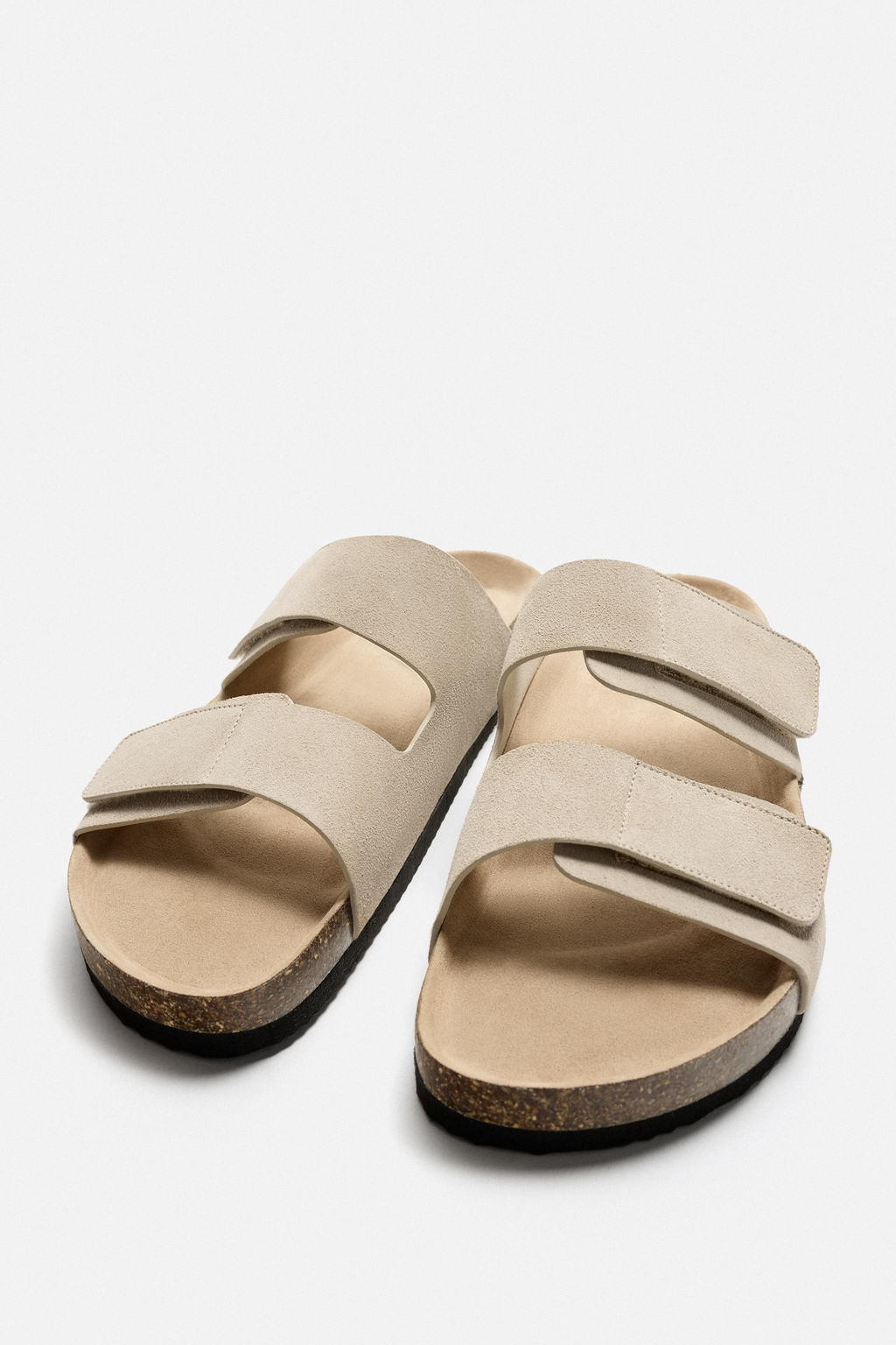 DOUBLE STRAP LEATHER SANDALS - Zara фото 2