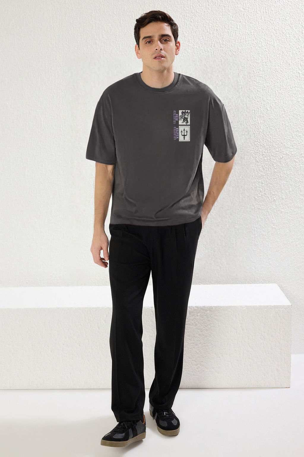 TRENDYOL MAN Lacivert Oversize/Genis Kesim K?sa Kollu Sanat Bask?l? 100% Pamuklu T-Shirt TMNSS21TS3559 - Trendyolmilla фото 37