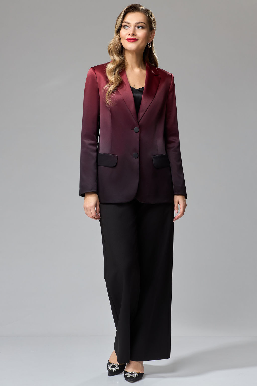 Костюм из жакета, топа и брюк. - Gizart фото 2