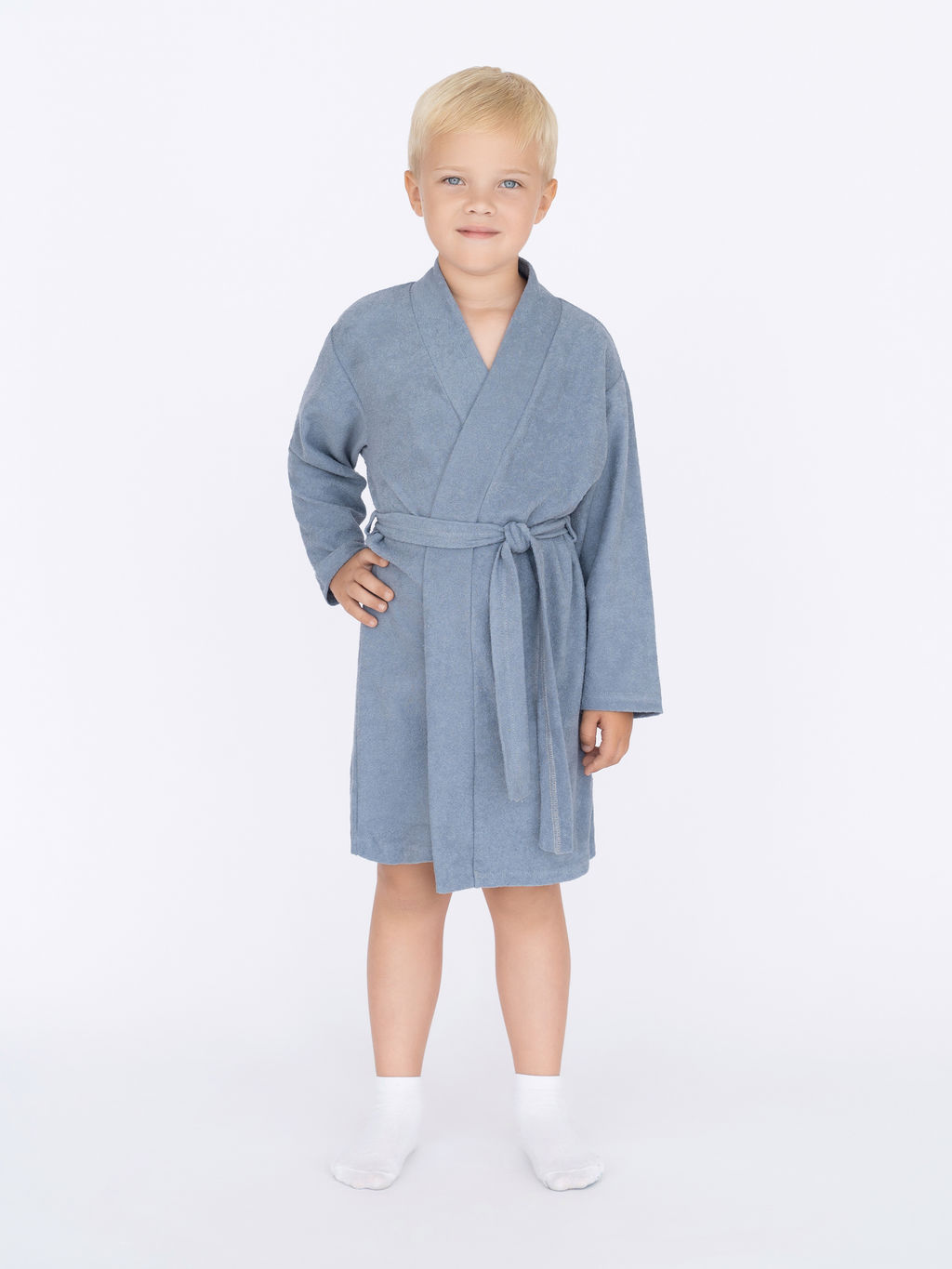Халат детский серый