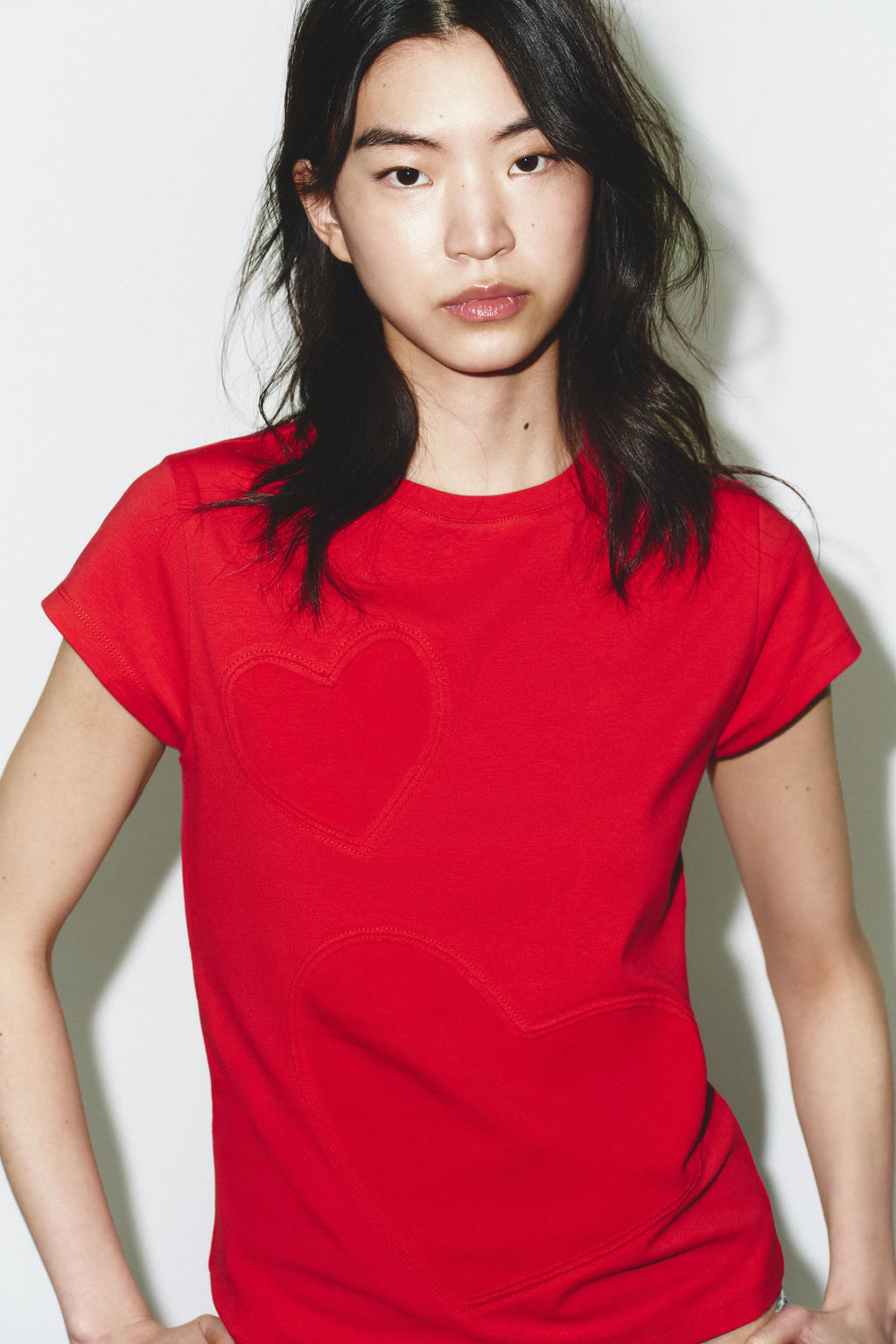 SHORT SLEEVE HEART T-SHIRT - Zara фото 8
