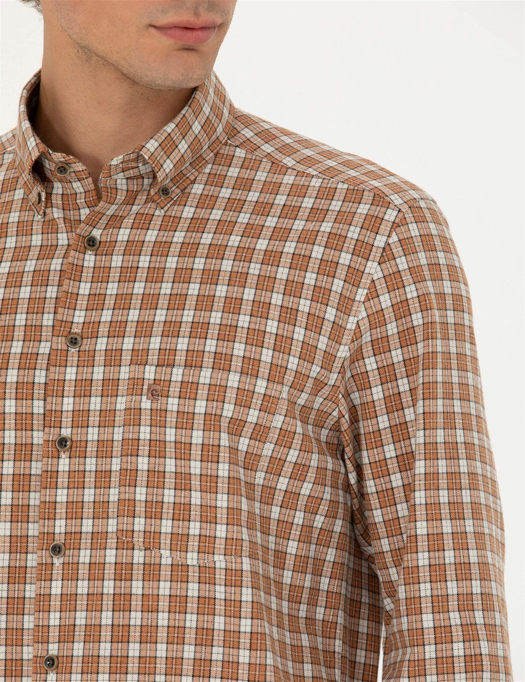 Kahverengi Regular Fit Uzun Kollu G_mlek - Pierre cardin фото 7