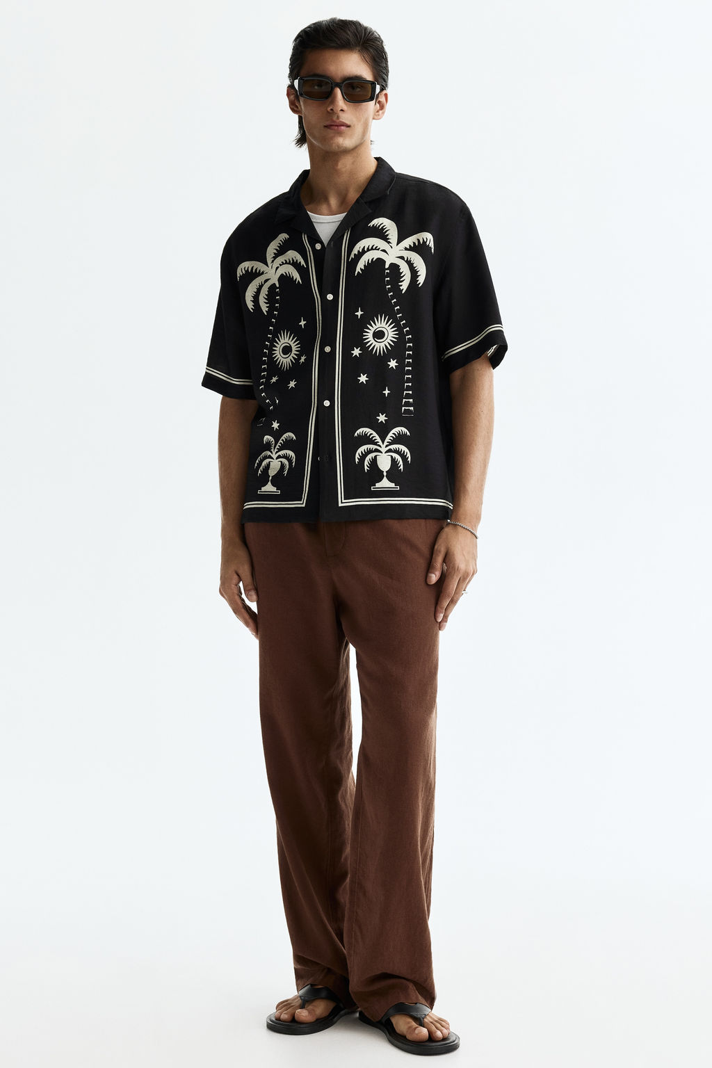 Camisa resort estampada Relaxed Fit - H&m фото 4