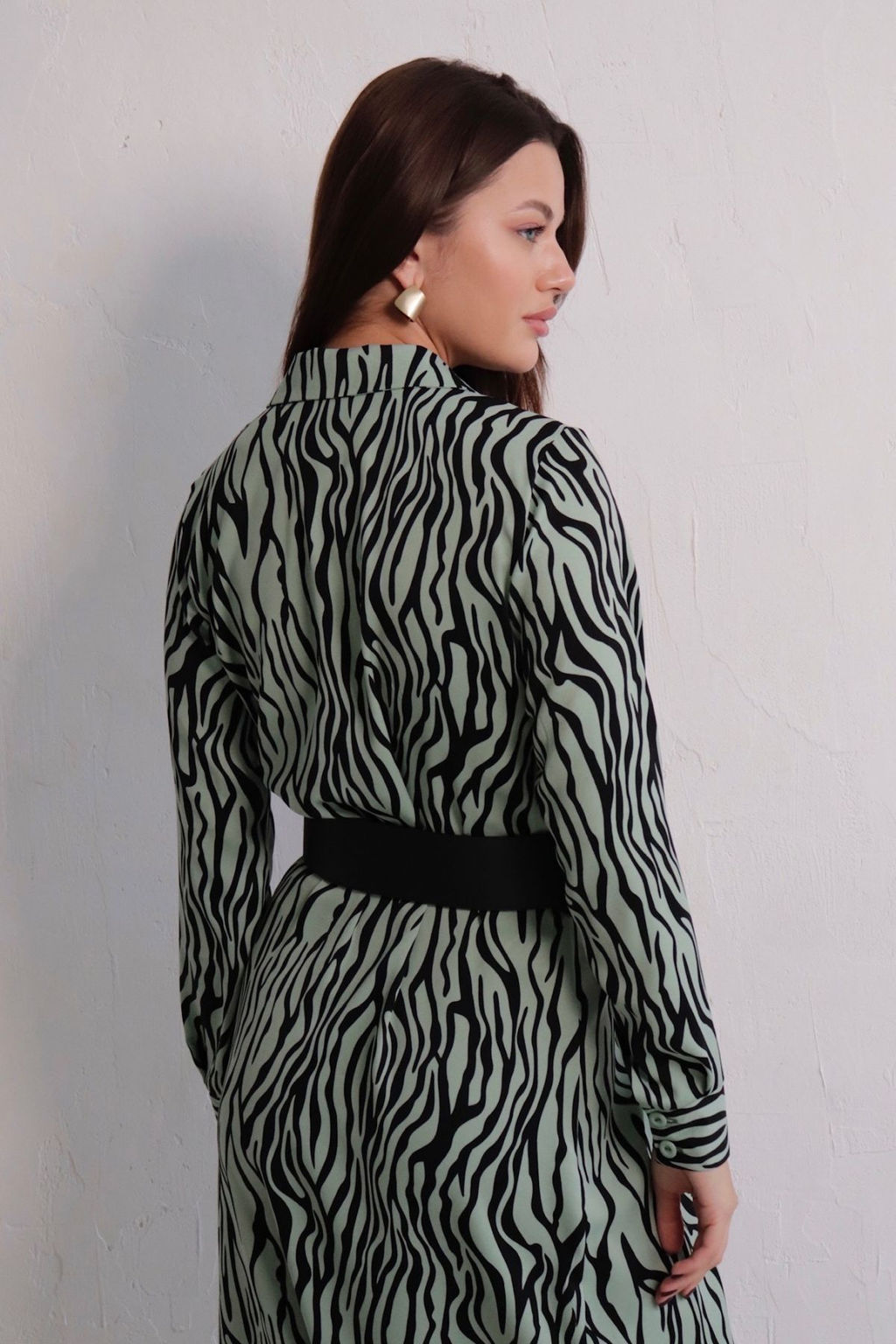 Платье-рубашка с английским воротником принт - Martichelli фото 251