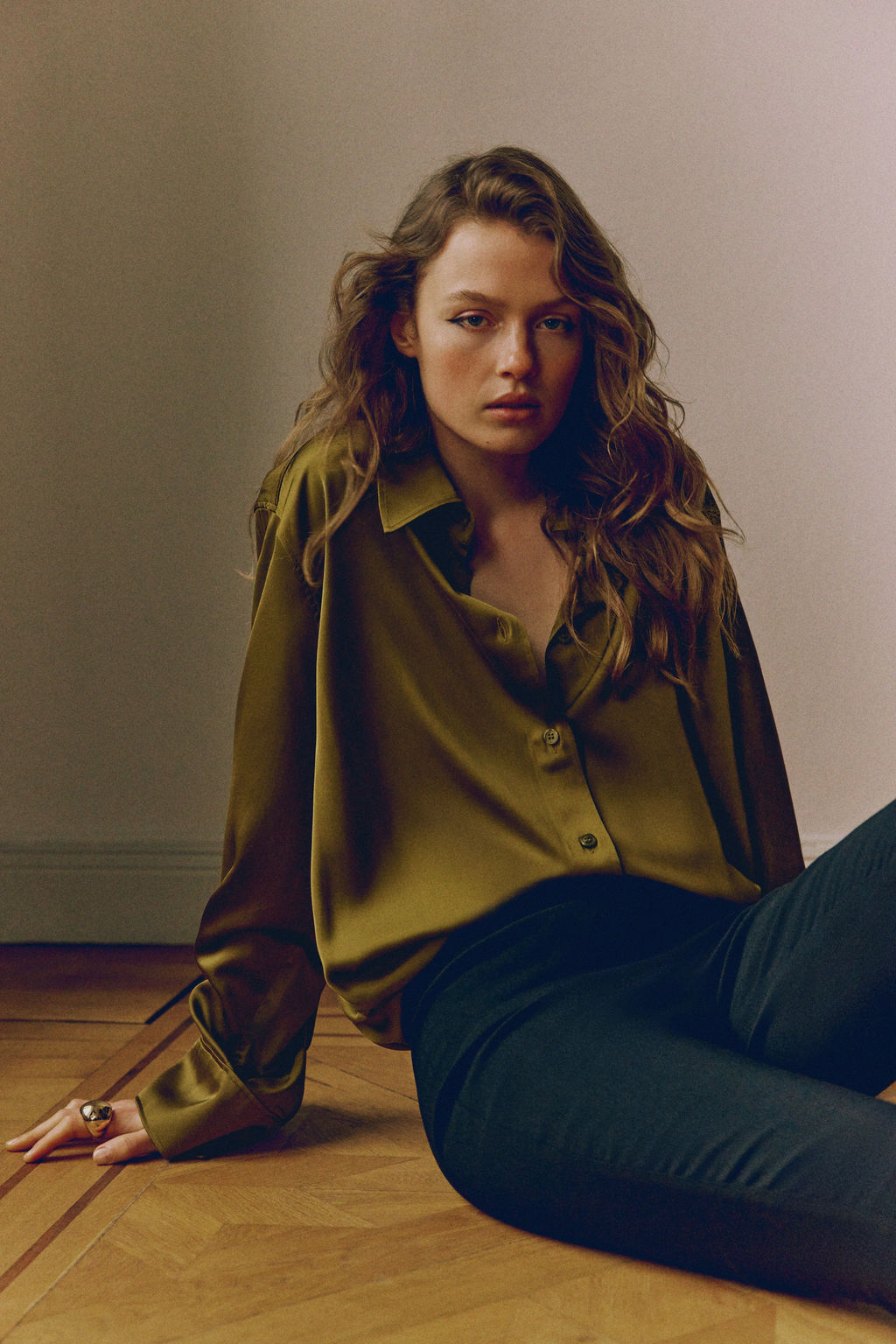 Camisa oversize de sat?n - H&m фото 5