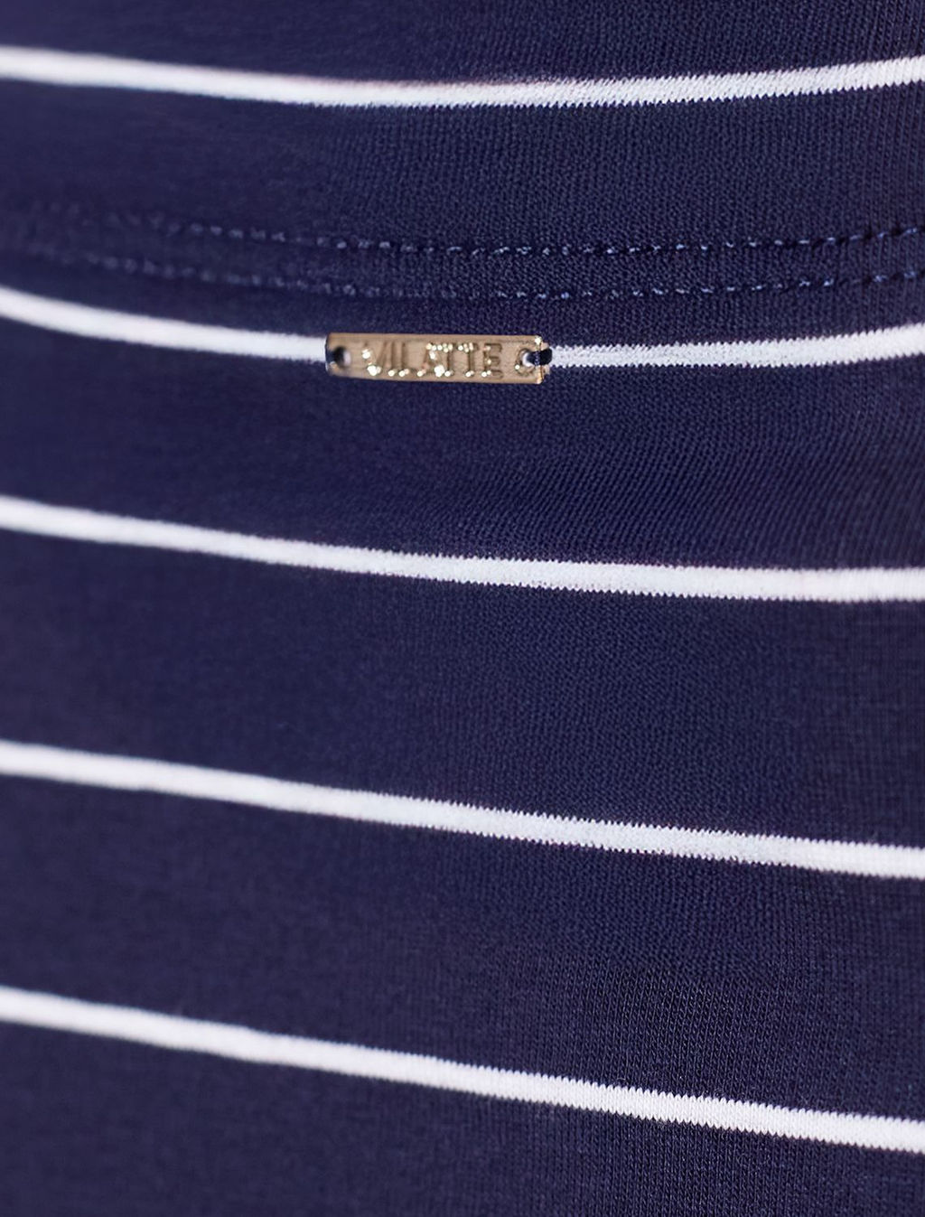 Топ в полоску с вырезом лодочка из премиального хлопка с эластаном