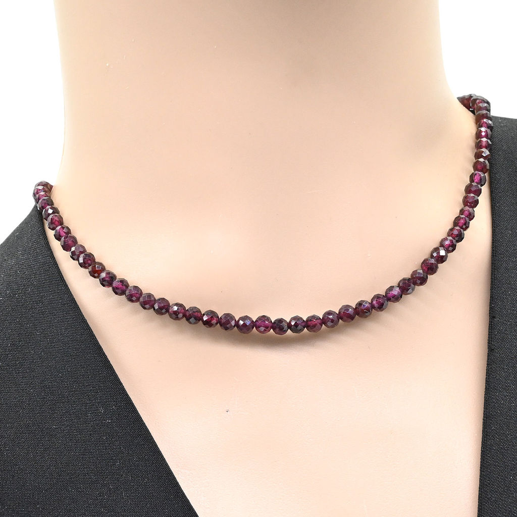 Чокер из граната шарик граненый 4мм, 40см Радуга камня
