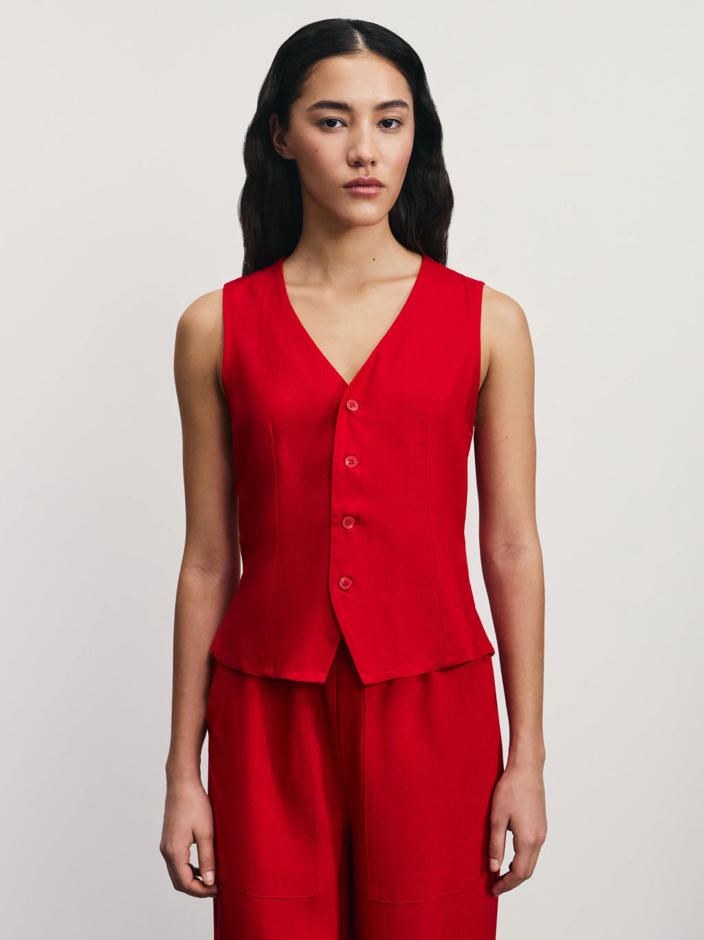 Льняной жилет / Zarina  фото 3