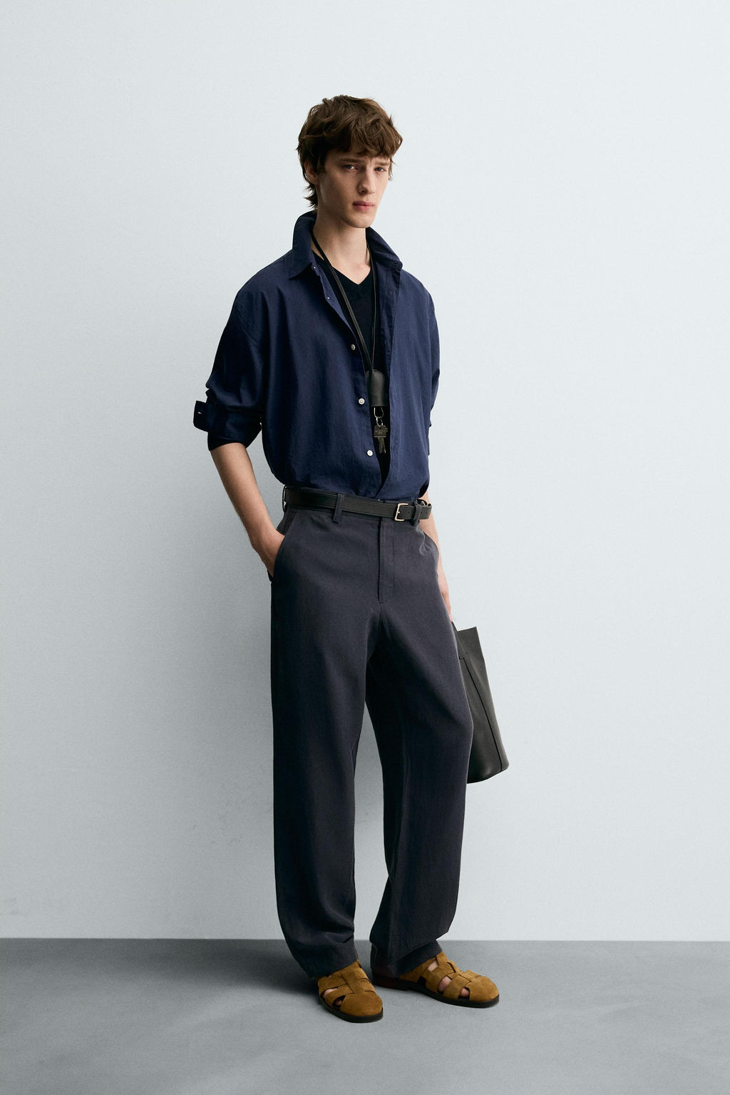 STRAIGHT-LEG FLOWING TROUSERS - Zara фото 4