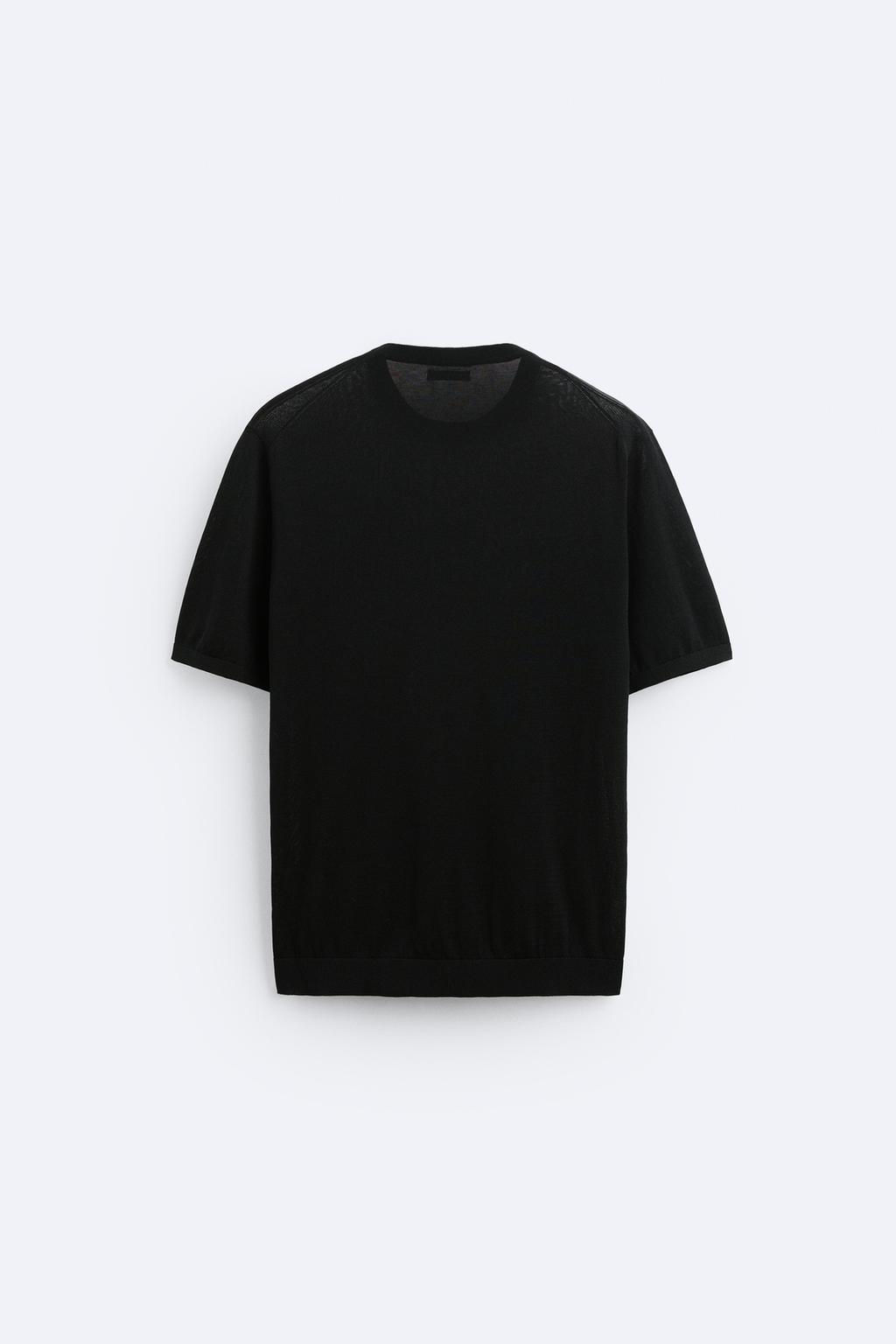 KNIT COTTON - SILK T-SHIRT - Zara фото 16