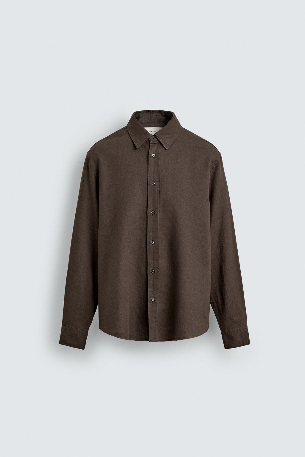 CAMISA REGULAR FIT C??AMO - ALGOD?N / Marr?n - Zara фото 7