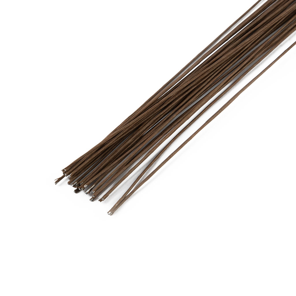 Blumentag FIW-0.7 Проволока флористическая в оплётке 0.7 мм сталь бумага 5 х 30 шт. 40 см №03 коричневый