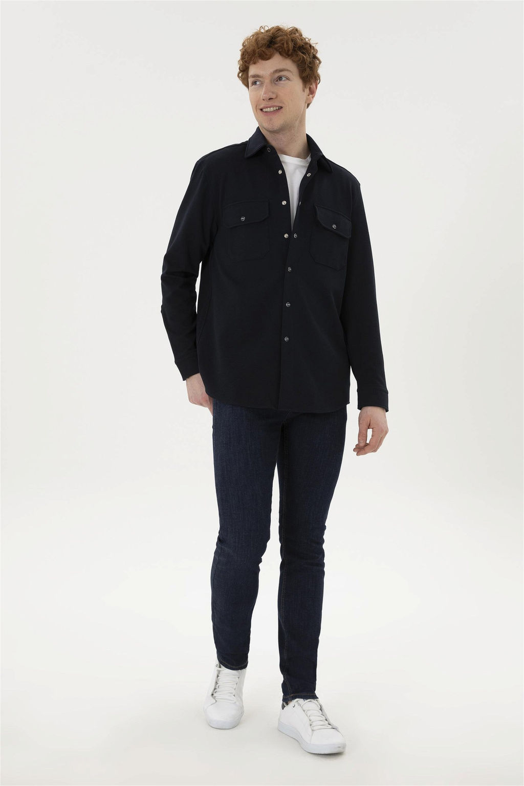 Мужская темно-синяя рубашка с длинным рукавом - U.s. polo assn фото 4