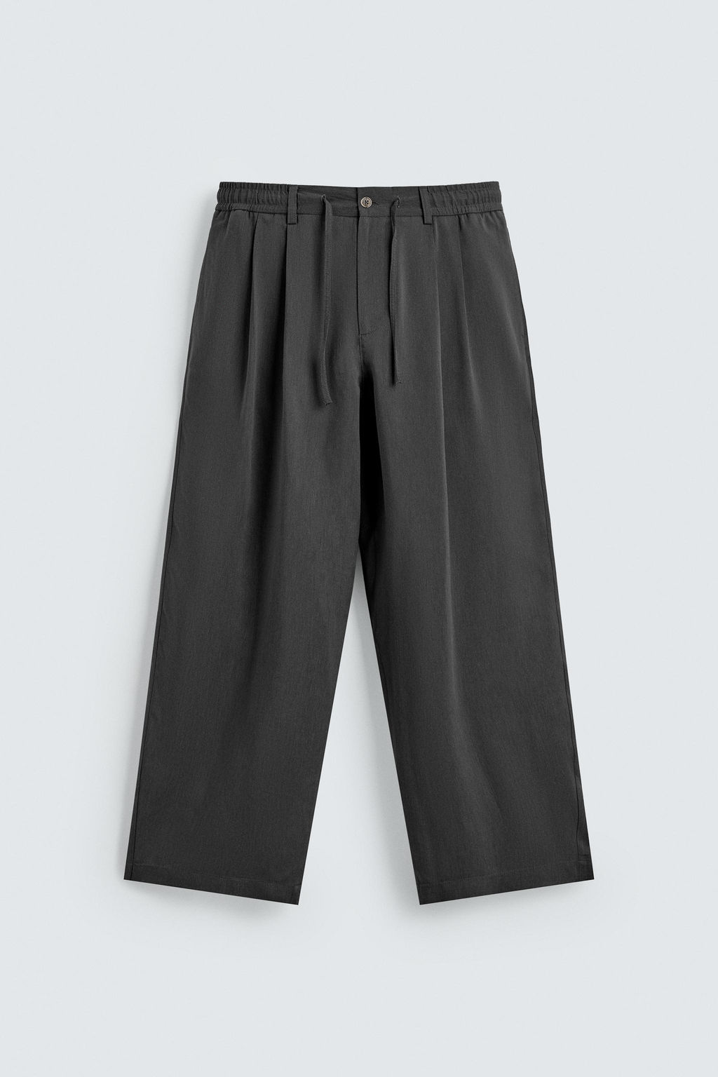 PANTAL?N FLUIDO PLIEGUES / Gris