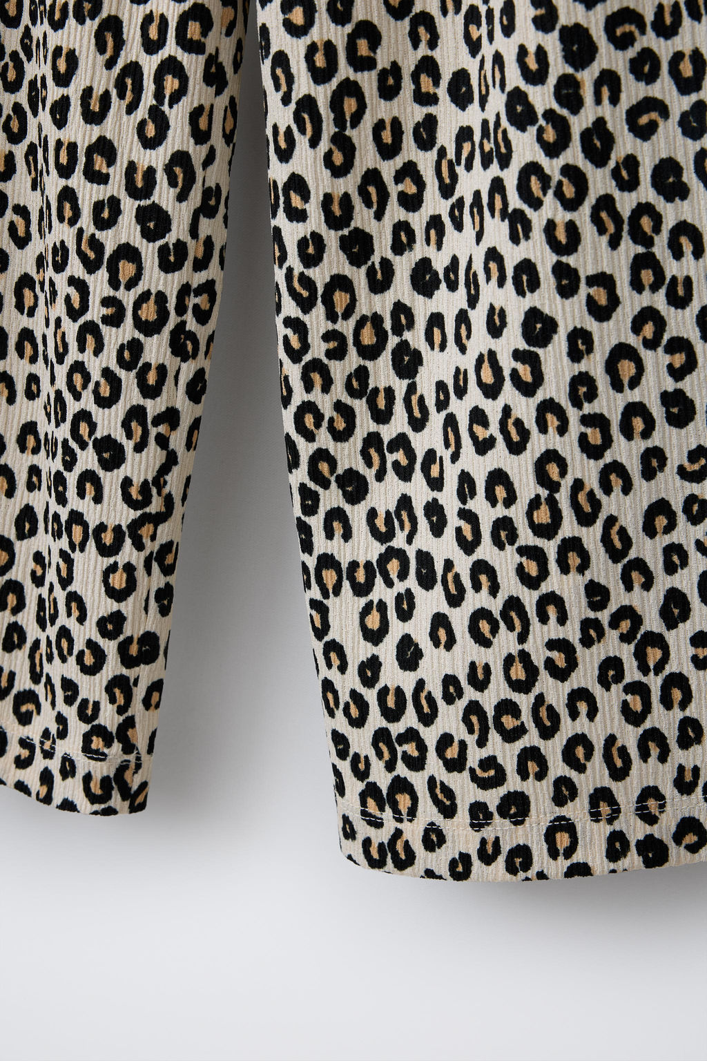 ANIMAL PRINT TEXTURED TROUSERS WITH BELT - Zara фото 4