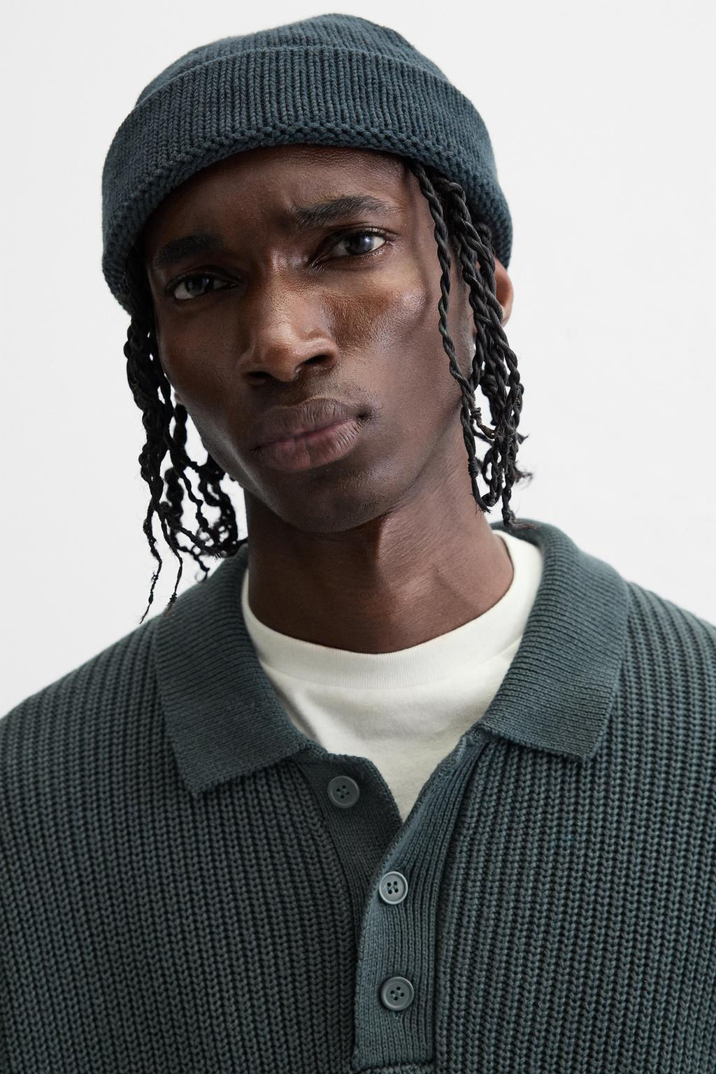 PURL KNIT POLO SHIRT - Zara фото 5