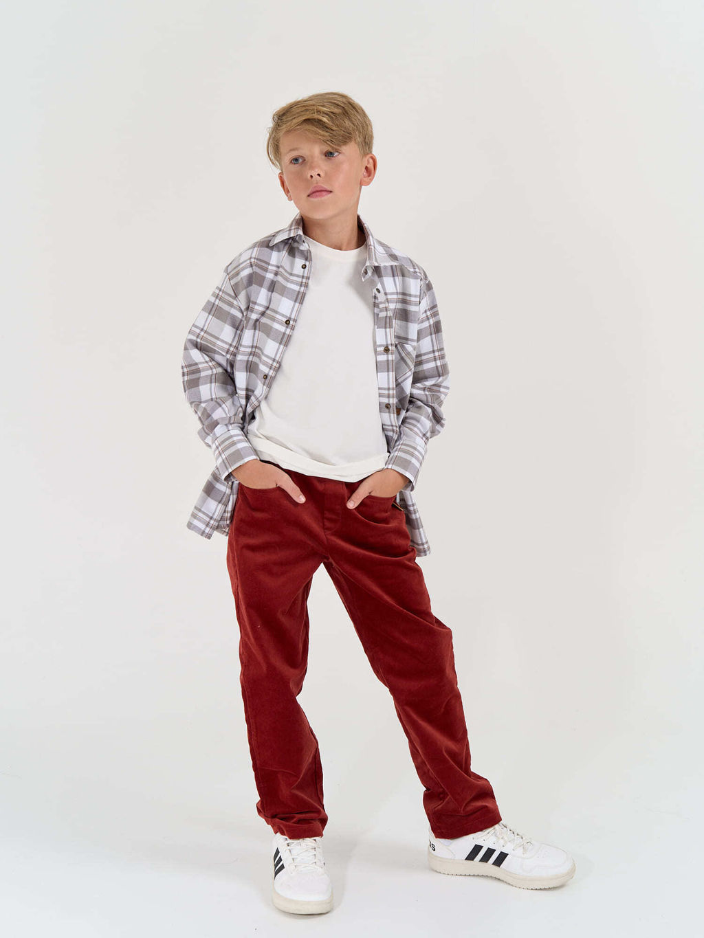 Брюки вельветовые Терракот 7+ - Bungly фото 2