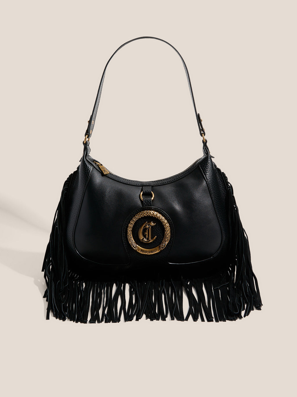 Женская сумка на плечо JUST CAVALLI ASCOT W/FRINGES Артикул 4450874, черный