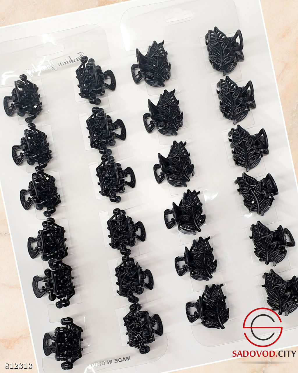 Металлические крабики для волос 12 шт