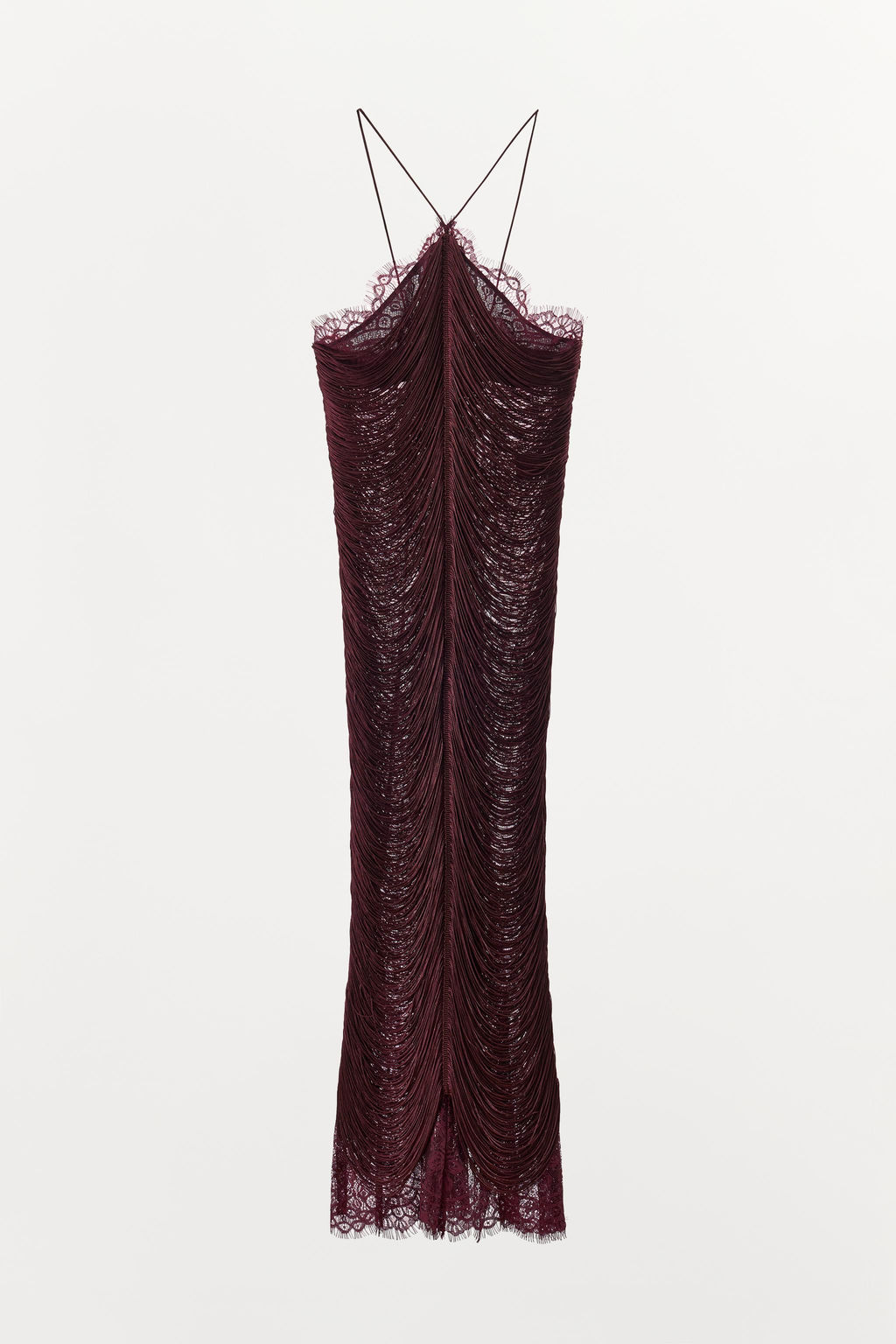 HALTER LACE FRINGE DRESS - Zara фото 5