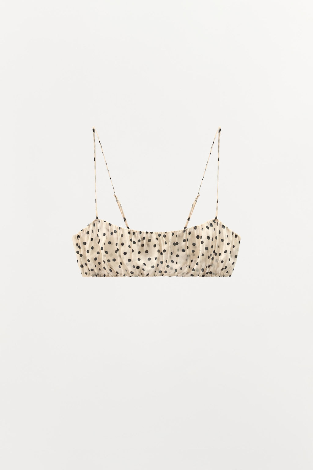 TOP CROP ESTAMPADO LUNARES / Crudo - Zara фото 3