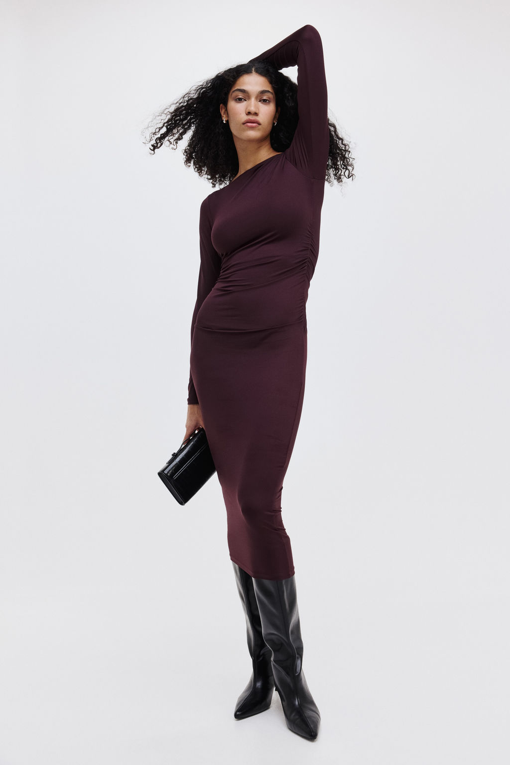 Vestido ajustado con dise?o drapeado - H&m фото 5