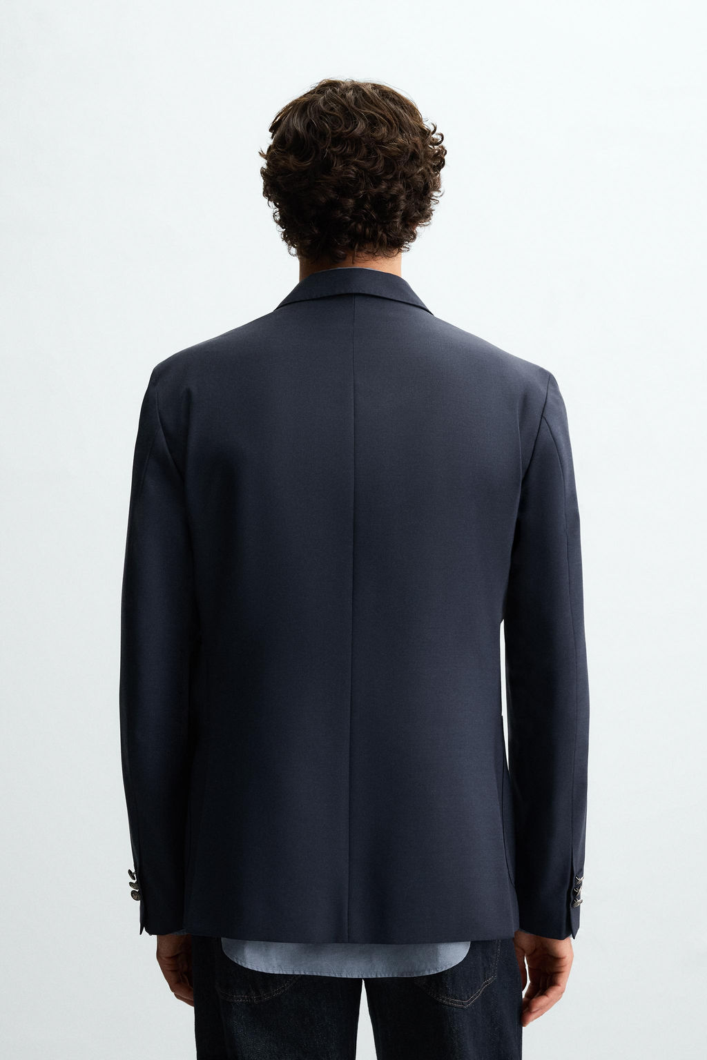 DOUBLE-BREASTED WOOL BLEND BLAZER - Zara фото 12
