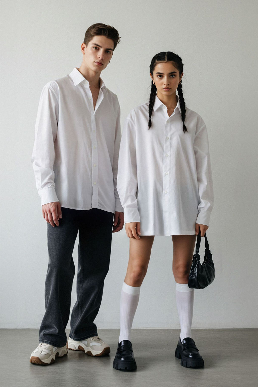 TRENDYOL MAN Beyaz Unisex Oversize Fit Lastik Detayl? Gomlek TMNSS25GO00045 - Trendyolmilla фото 7