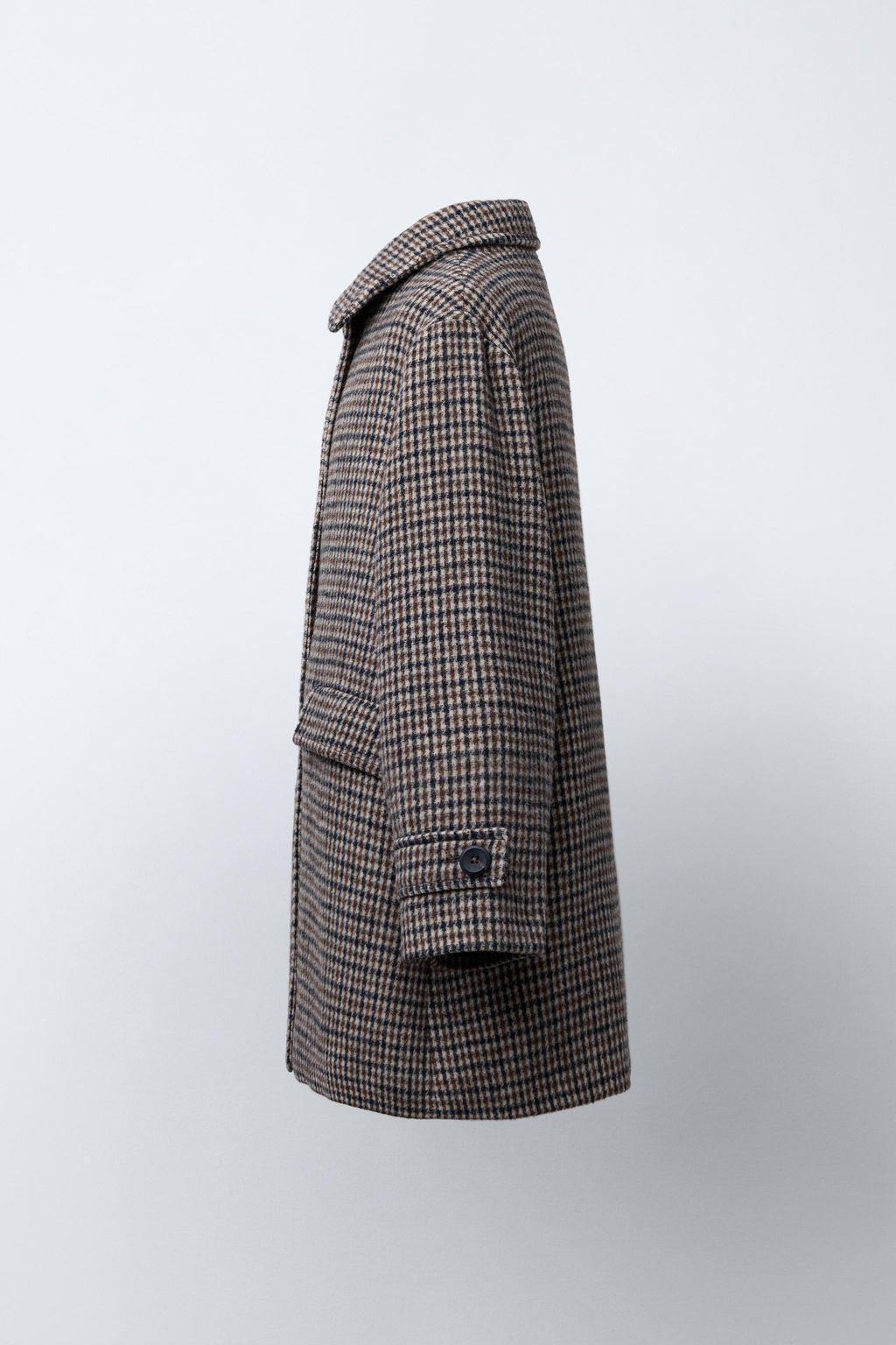 LONG CHECKED WOOL COAT - Zara фото 3