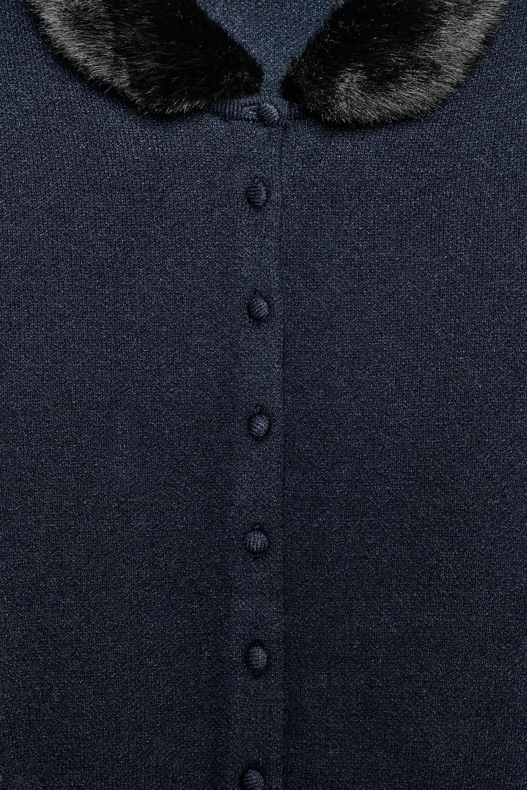 CONTRAST KNIT FAUX FUR CARDINGAN - Zara фото 8