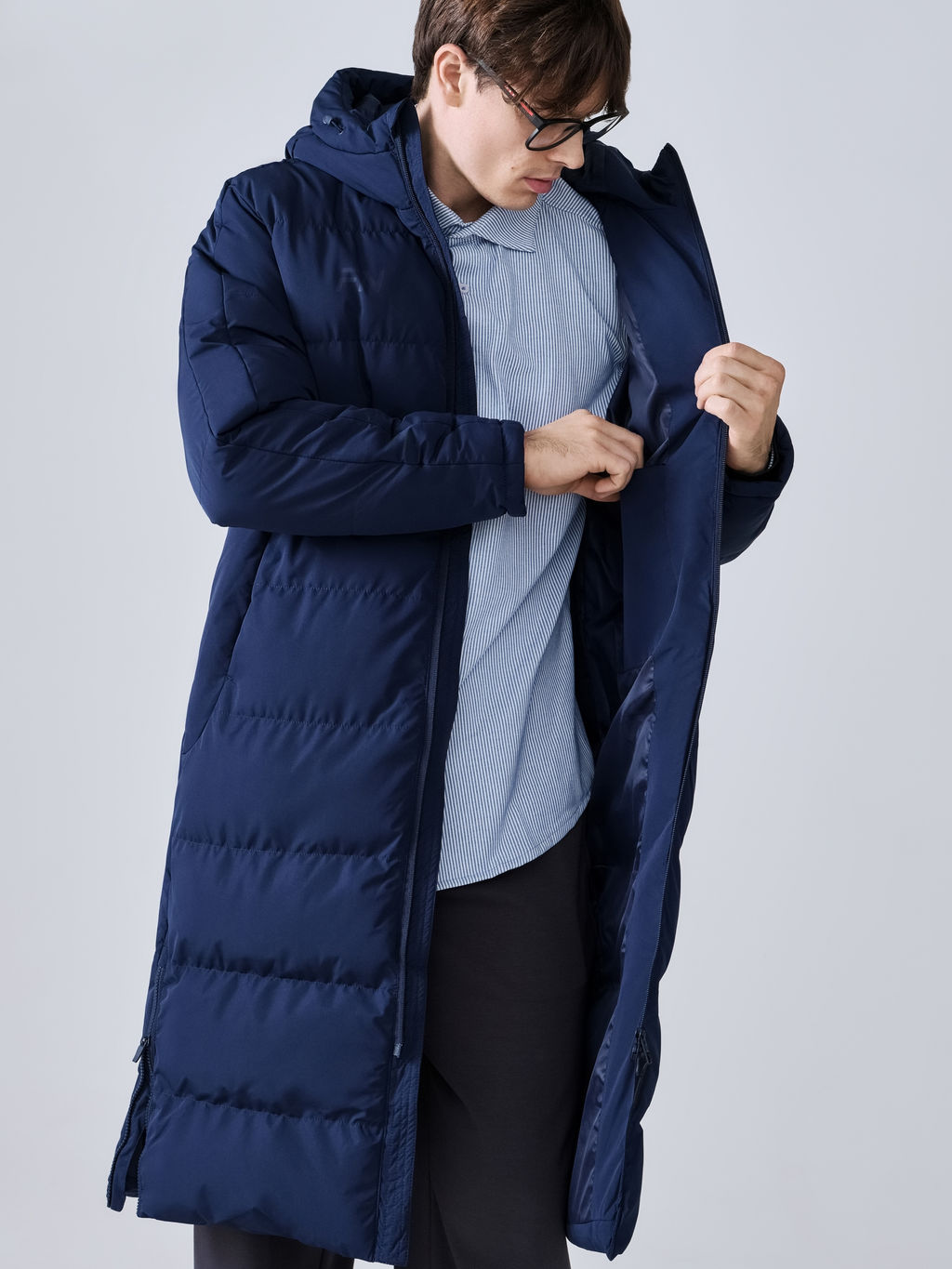 Пуховик FN Snowfall Long Dark Blue
