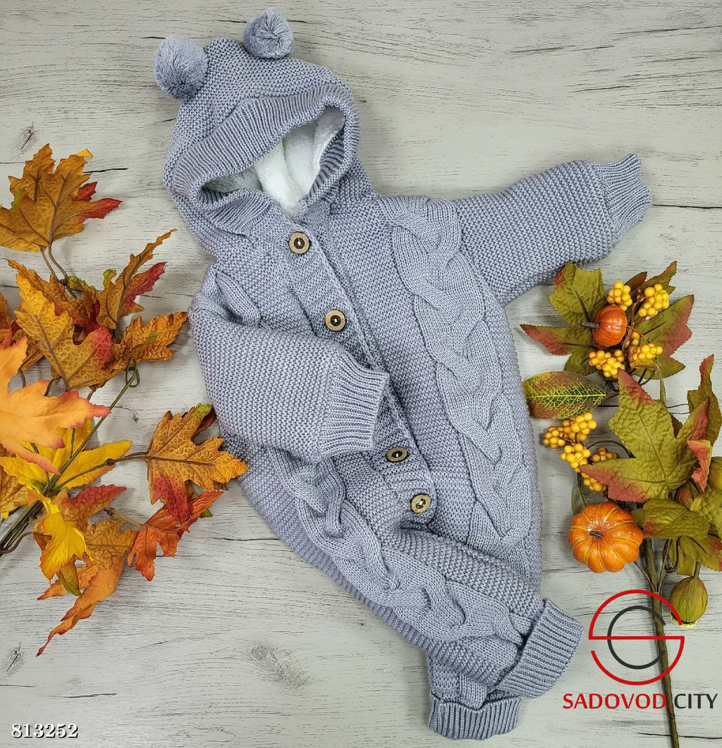 Комбинезон с капюшоном на меху + пинетки - Bruno фото 4