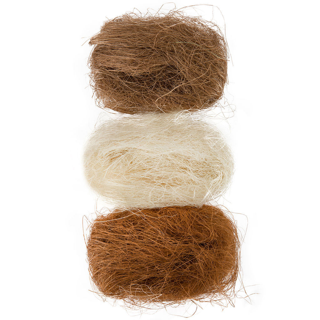 Blumentag BMG-30 MIX Сизалевое волокно 30 г  3 г 06 Белый/св.коричневый/коричневый