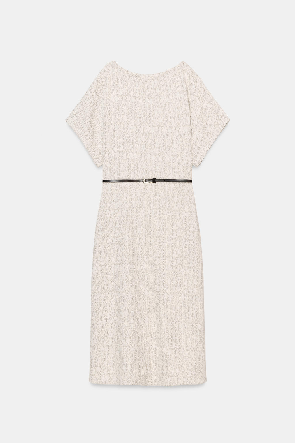 VESTIDO MIDI TEXTURA CINTUR?N / Crudo / Beige - Zara фото 7